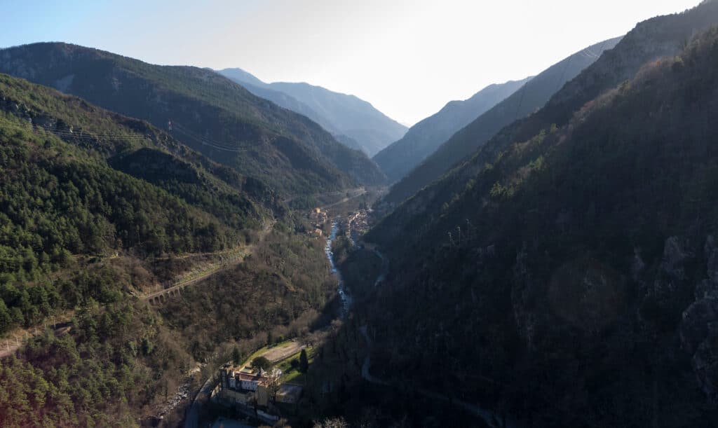 Le villagede Breil-sur-Roya avant le passage de la tempête Alex en 2020