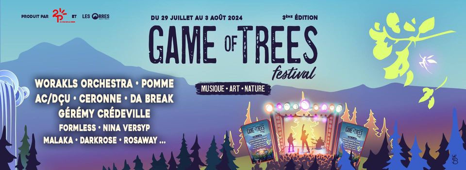 affiche Game of Trees festival les Orres